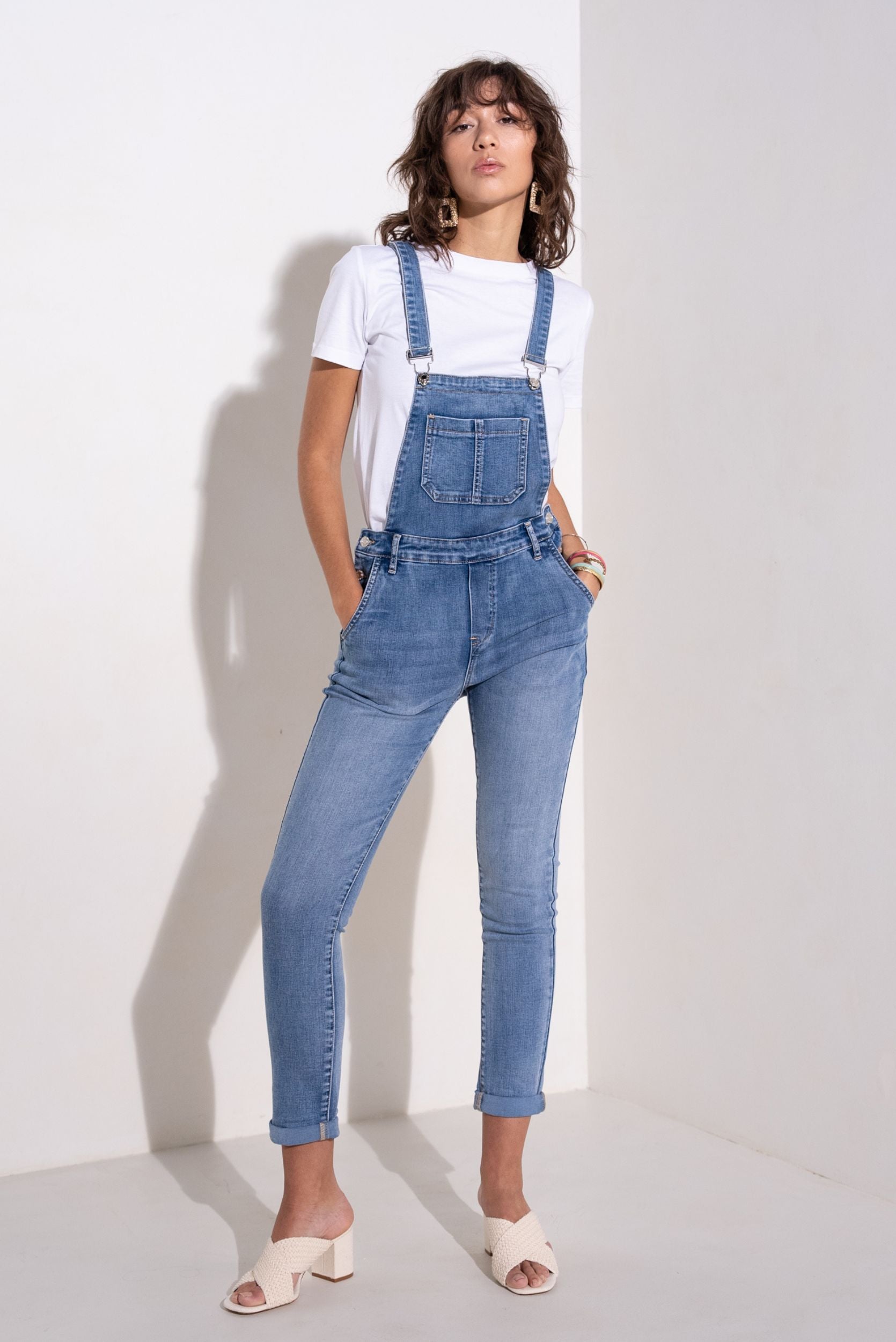 Salopette Donna Pepe Jeans Elison - In Tencel, Look Utilità, Vita Regolabile, Tasche Multiple