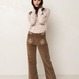 Pantalon en velour Brune - Taupe