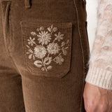 Pantalon en velour Brune - Taupe