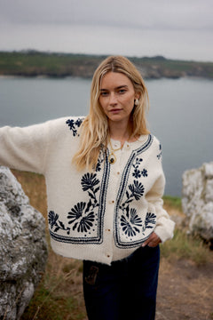 Gilet Oversize Capucine Brodé