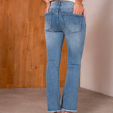 Jean Bootcut Cropped Ymaëlle Denim bleu