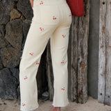 Jean Wide Cerise Jaune