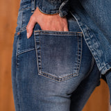 Jean droit Kelly Délavé foncé