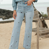 Jean Wide Léya Bleu clair