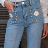 Jean Wide Flare Romane