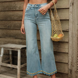 Jean Wide Valeine Bleu clair