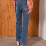 Jean Wide Flare Juline Denim bleu