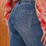 Jean Wide Flare Juline Denim bleu