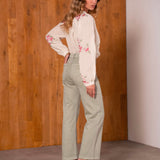 Jean Wide Leg Carla Tilleul