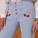 Jean Wide Leg Cerise