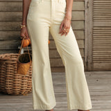 Jean Wide Leg Jeanne Jaune pastel
