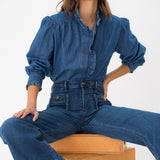 Jean Wide Faustine Bleu Délavé