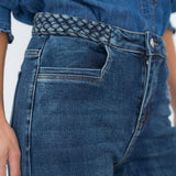 Jean Wide Flare Lorence Bleu Délavé