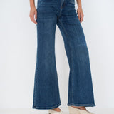 Jean Wide Flare Lorence Bleu Délavé