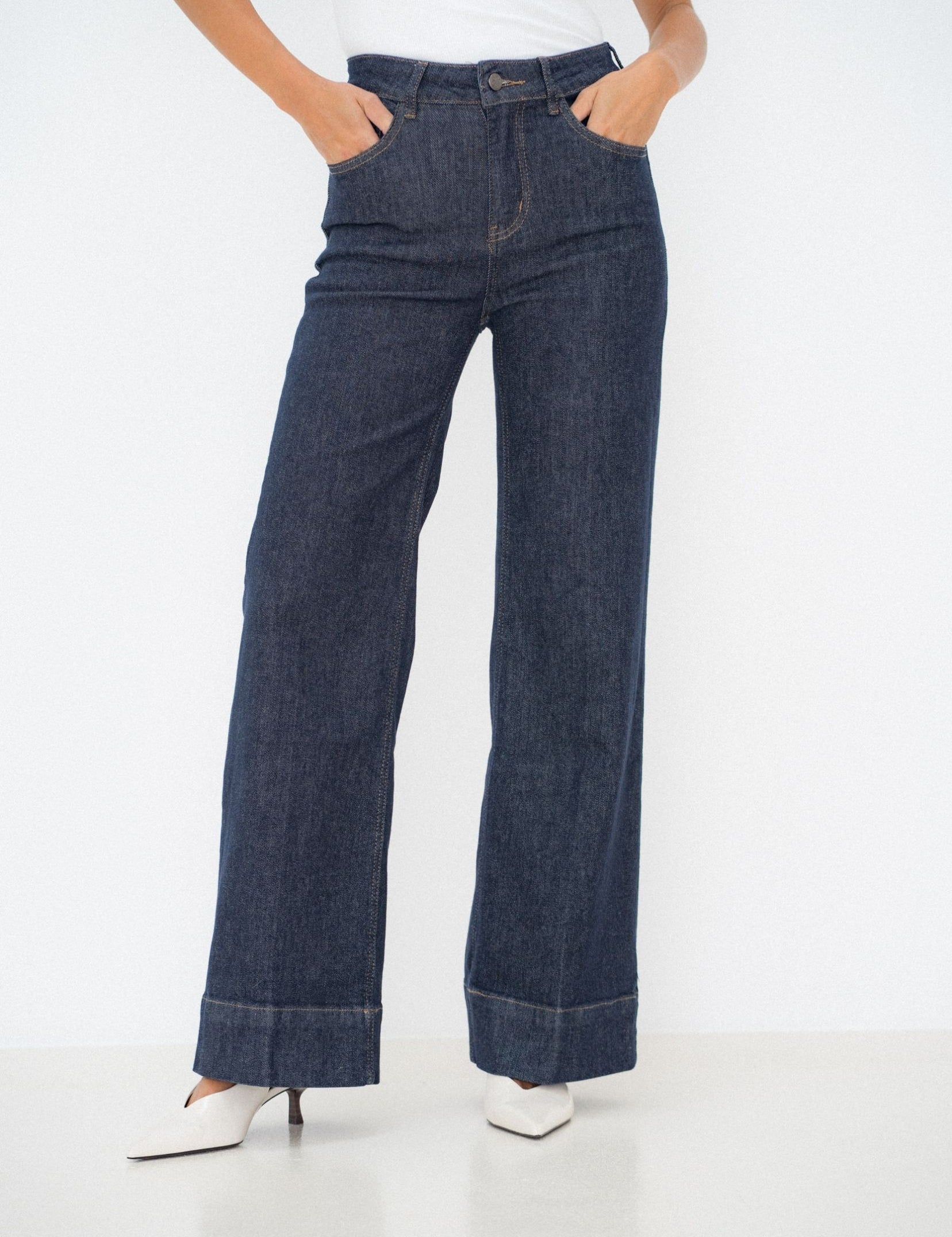 Jean Wide Louison Bleu Brut