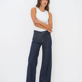 Jean Wide Louison Bleu Brut