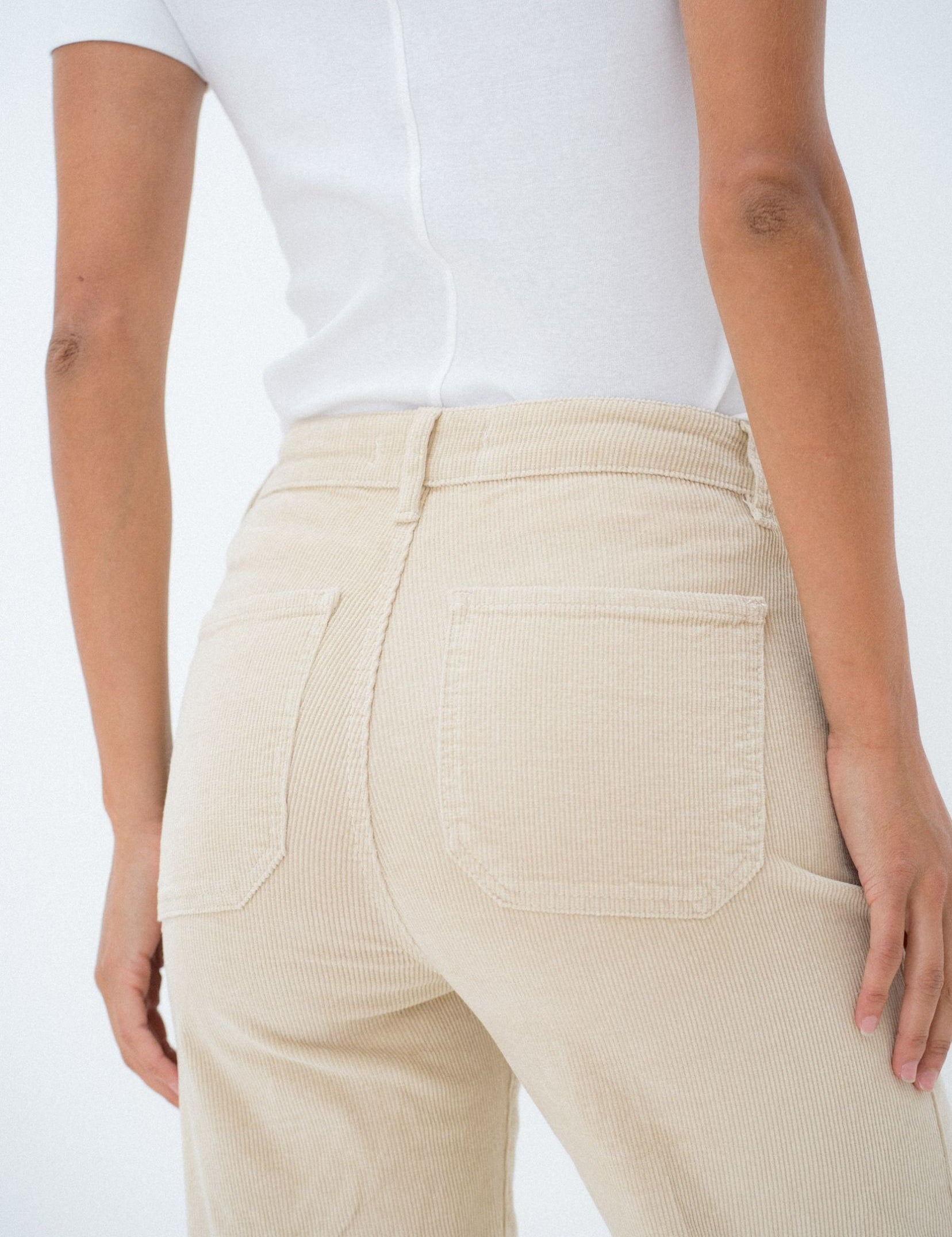 Pantalon Velours Valentin Ecru