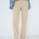 Pantalon Velours Valentin Ecru