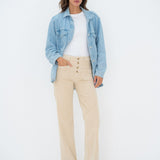 Pantalon Velours Valentin Ecru