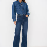 Jean Wide Ylona Bleu Délavé