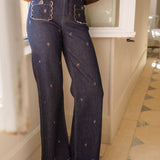 Jean Wide Zélia Bleu Brut