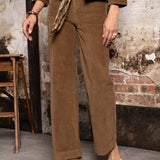 Pantaloni in velluto Mariette - Taupe