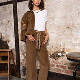 Pantalon Velour Mariette - Taupe