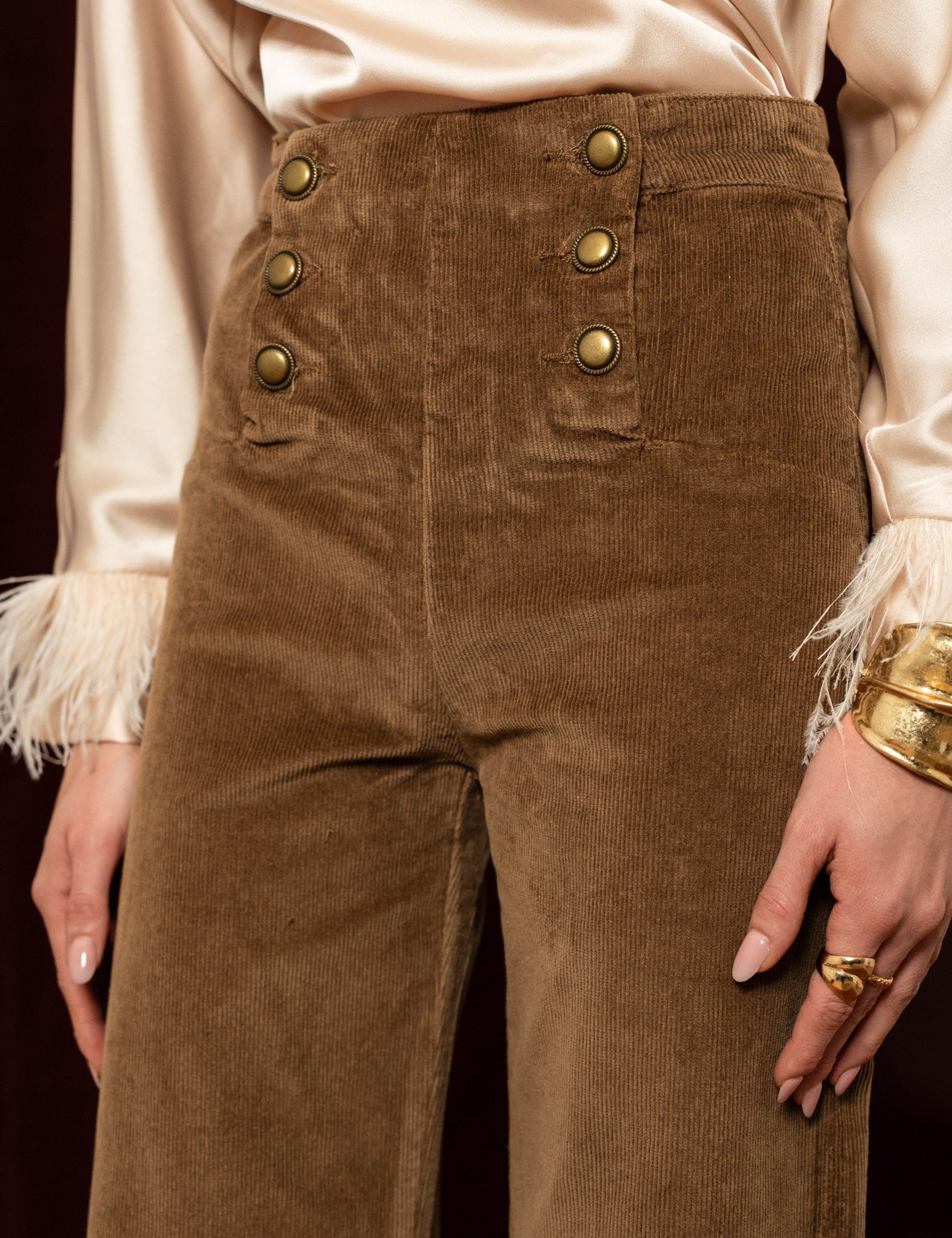 Pantalon à Pont Velour - Émilie