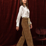 Pantalon Velour Wide Leg - Jeanne