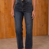 Pantalon Cayline Denim Délavé Foncé
