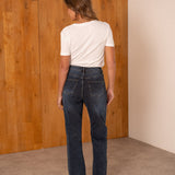 Pantalon Cayline Denim Délavé Foncé