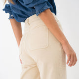 Pantalon Velours Andrea Crème