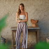 Pantalon Wide Clarissy Bordeau