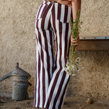 Pantalon Wide Clarissy Bordeau