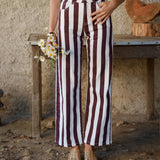 Pantalon Wide Clarissy Bordeau