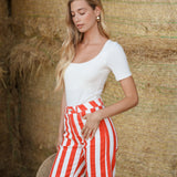 Pantalon Wide Clarissy Rouge
