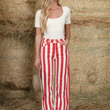 Pantalon Wide Clarissy Rouge