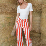 Pantalon Wide Clarissy Rouge