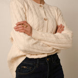 Pull cardigan Tressia Crème