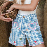 Short Popine Bleu