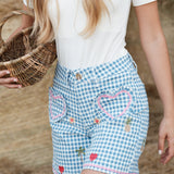 Short Popine Bleu