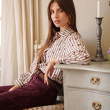 Chemise Esmé Rayé Taupe - Coming Soon