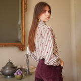 Chemise Esmé Rayé Taupe - Coming Soon