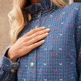 Chemise Vianaëlle Carreaux Bleu