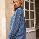 Chemise Vianaëlle Carreaux Bleu