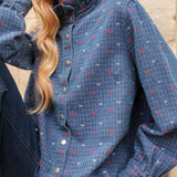 Chemise Vianaëlle Carreaux Bleu