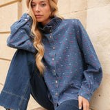 Chemise Vianaëlle Carreaux Bleu