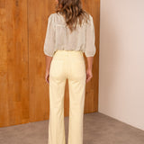 Jean Wide Leg Ariette Jaune Citron