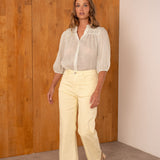 Jean Wide Leg Ariette Jaune Citron