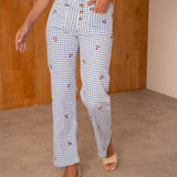 Pantalon Wide Gabie Bleu